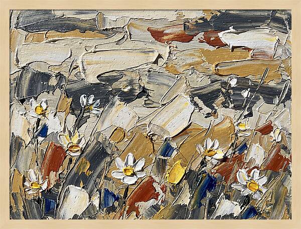 Daisy Field In Palette Knife Style