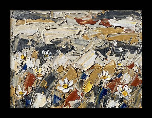 Daisy Field In Palette Knife Style