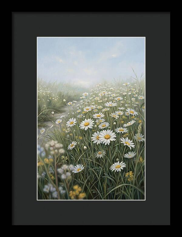 Daisy Field Under Blue Sky