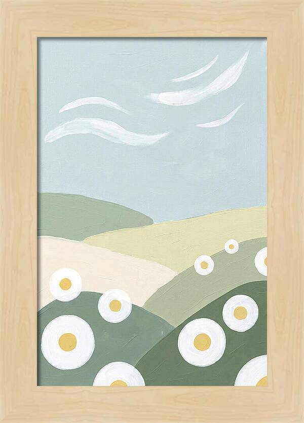 Daisy Fields Under Soft Skies