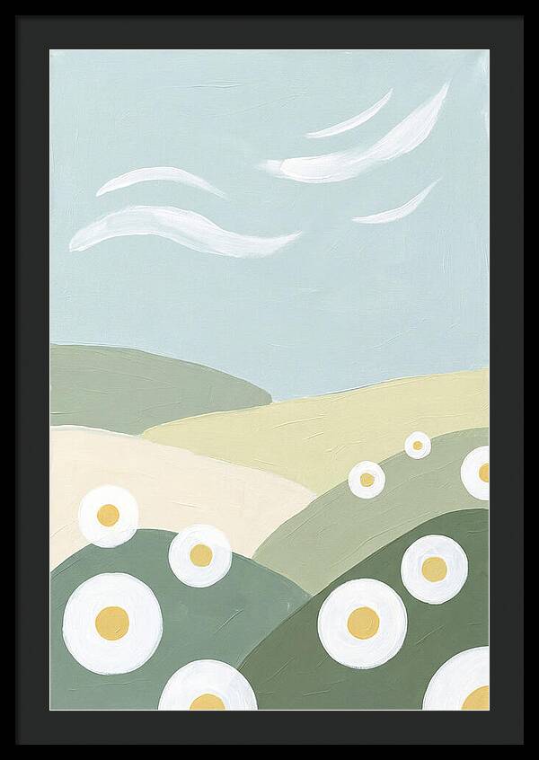 Daisy Fields Under Soft Skies