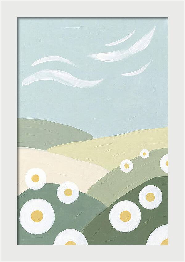 Daisy Fields Under Soft Skies