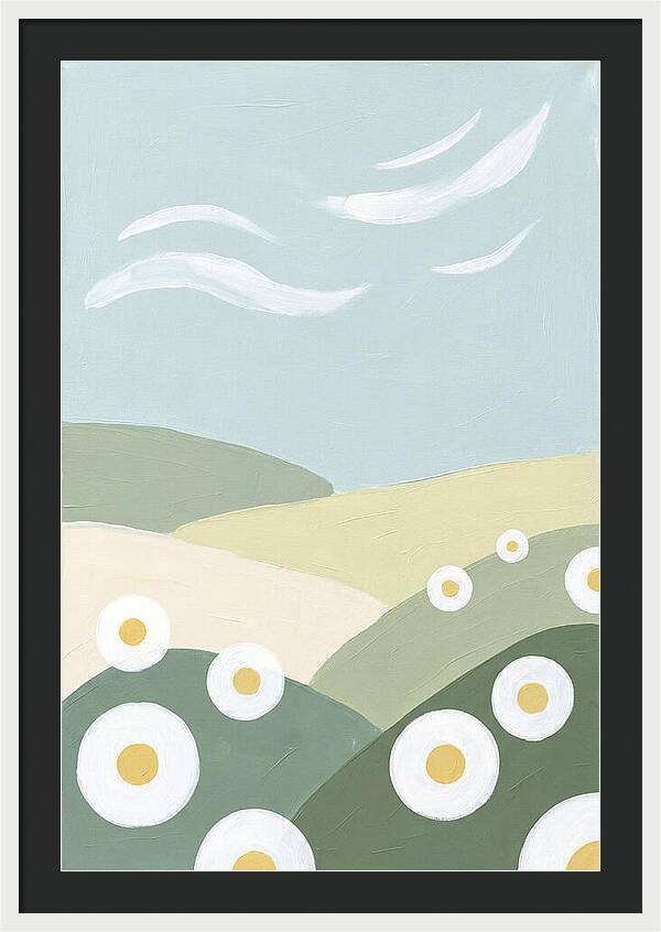 Daisy Fields Under Soft Skies