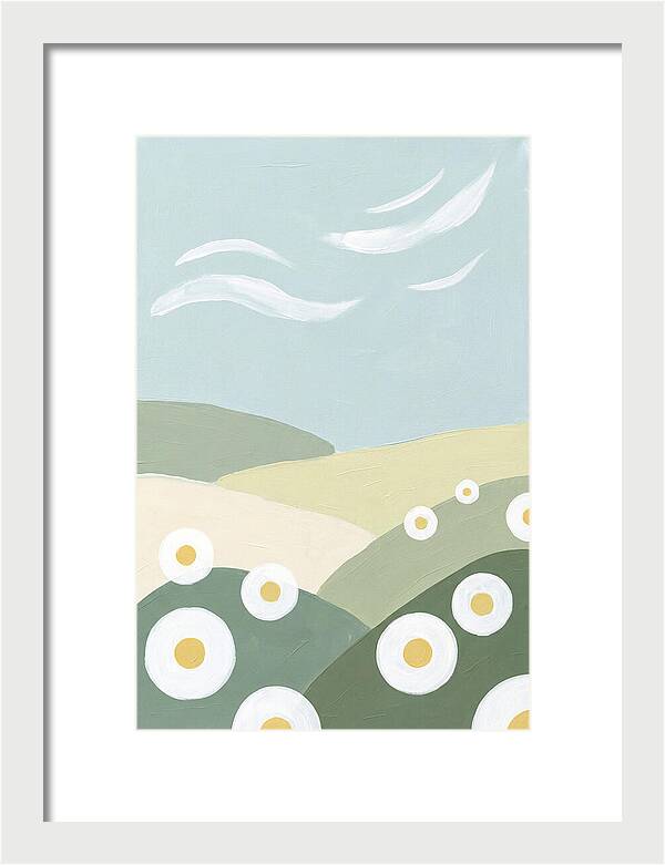 Daisy Fields Under Soft Skies