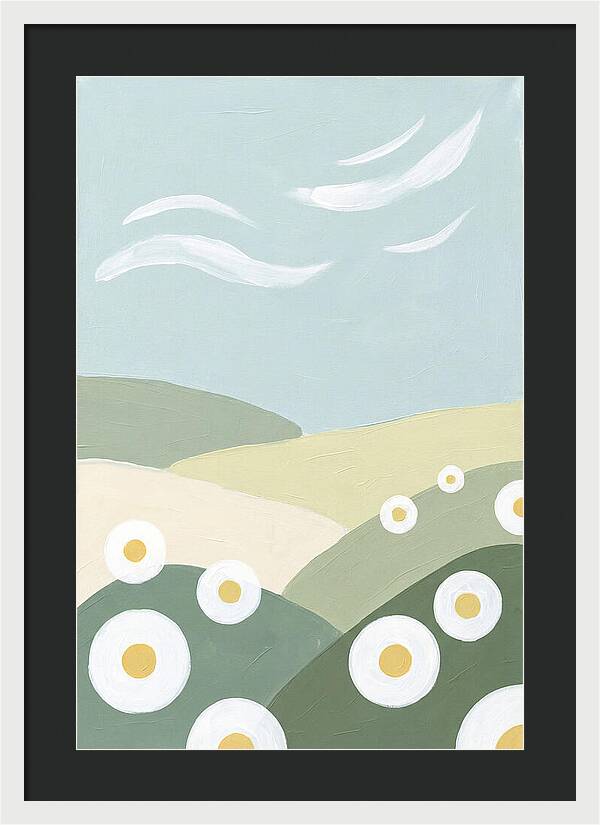 Daisy Fields Under Soft Skies