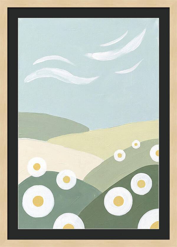 Daisy Fields Under Soft Skies