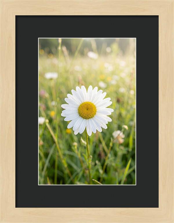 Daisy In A Sunlit Meadow