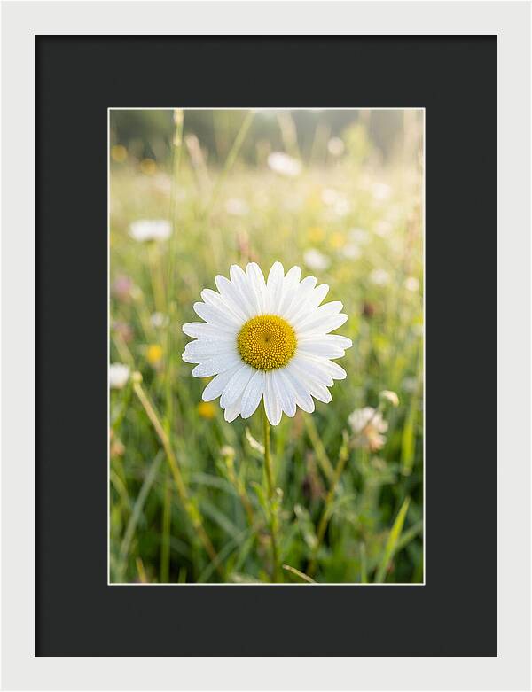 Daisy In A Sunlit Meadow
