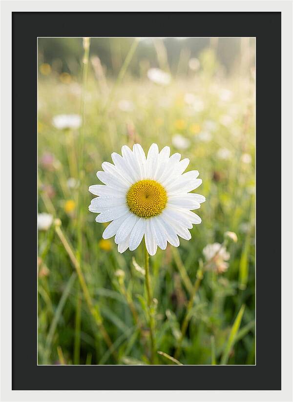 Daisy In A Sunlit Meadow
