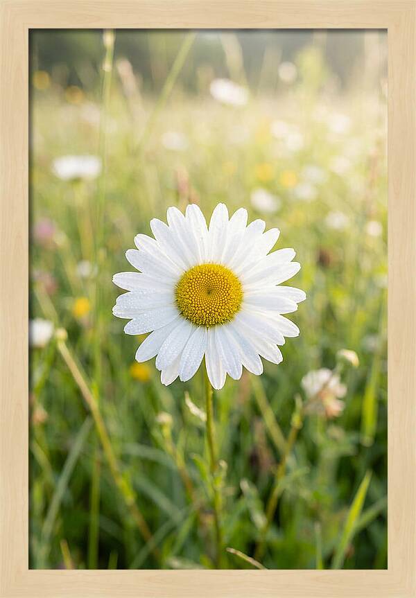 Daisy In A Sunlit Meadow