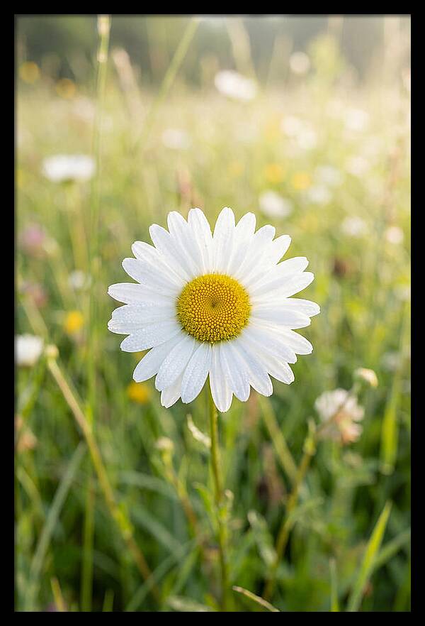 Daisy In A Sunlit Meadow