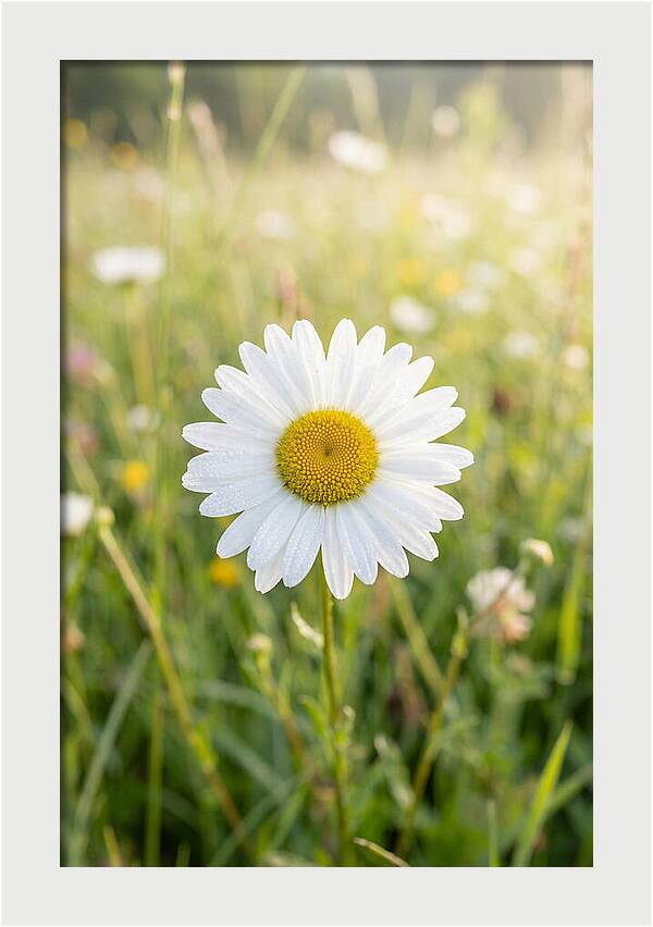 Daisy In A Sunlit Meadow