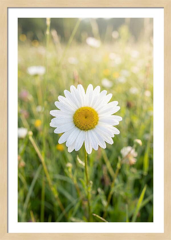 Daisy In A Sunlit Meadow