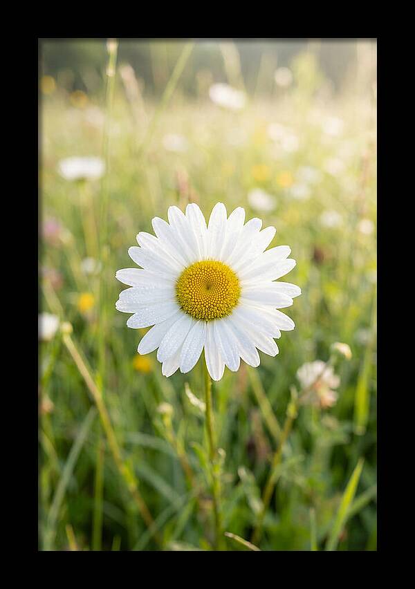 Daisy In A Sunlit Meadow