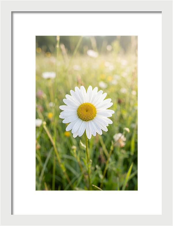 Daisy In A Sunlit Meadow