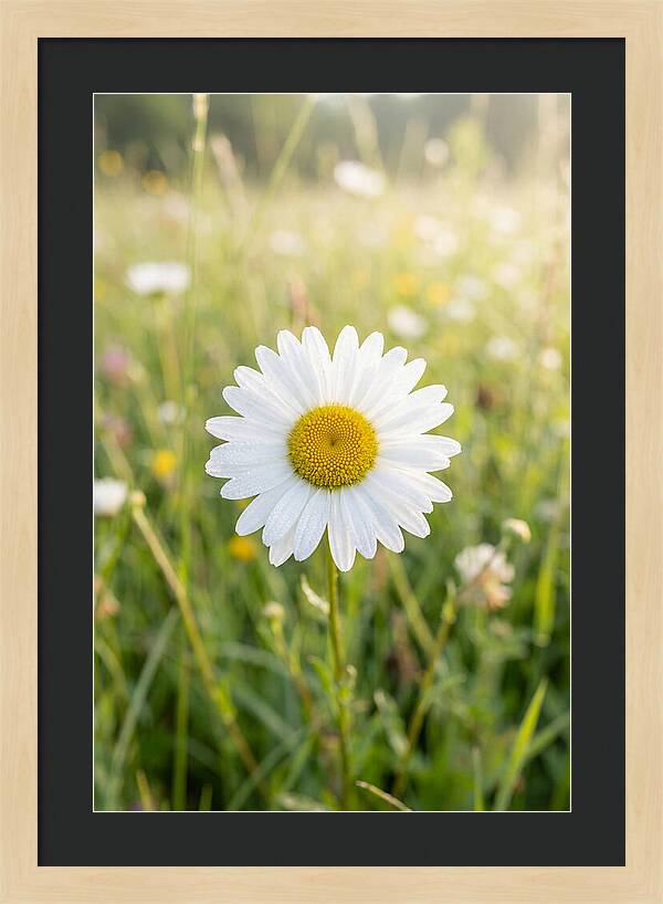 Daisy In A Sunlit Meadow