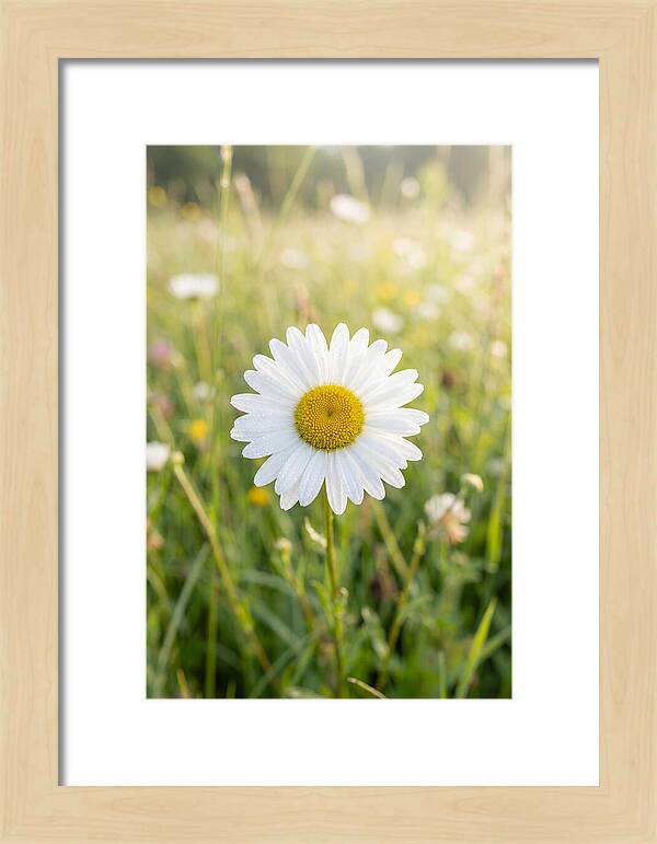 Daisy In A Sunlit Meadow