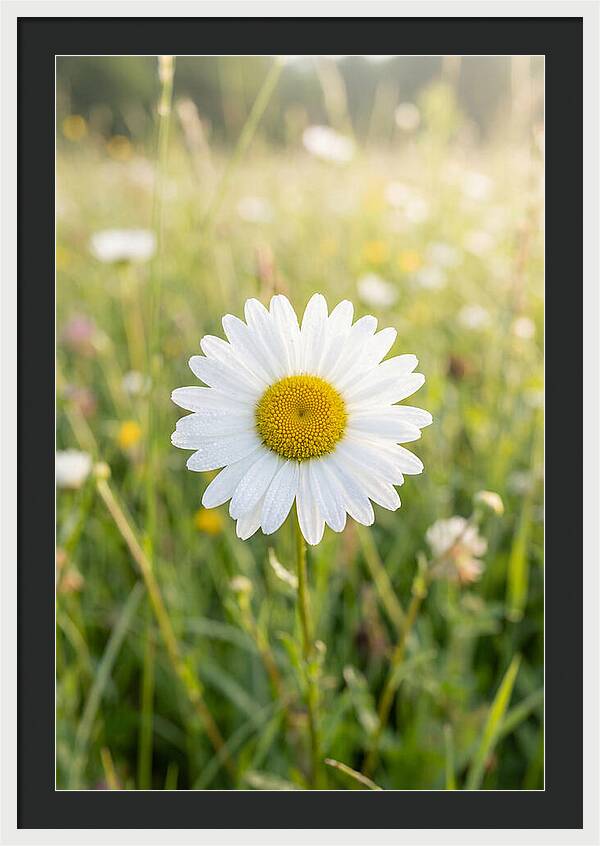Daisy In A Sunlit Meadow