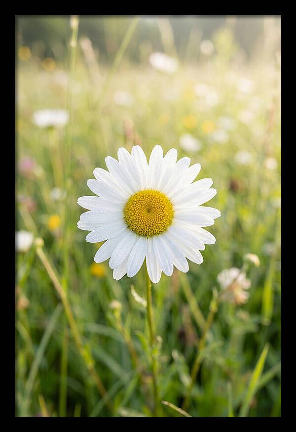 Daisy In A Sunlit Meadow