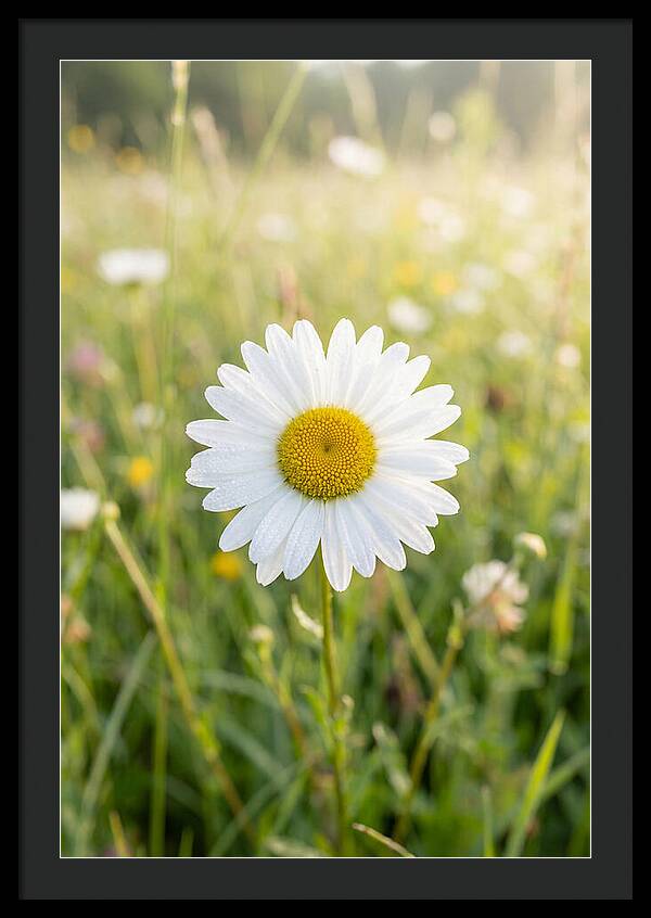 Daisy In A Sunlit Meadow