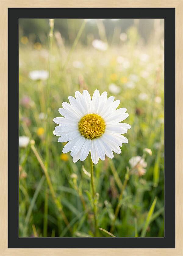 Daisy In A Sunlit Meadow