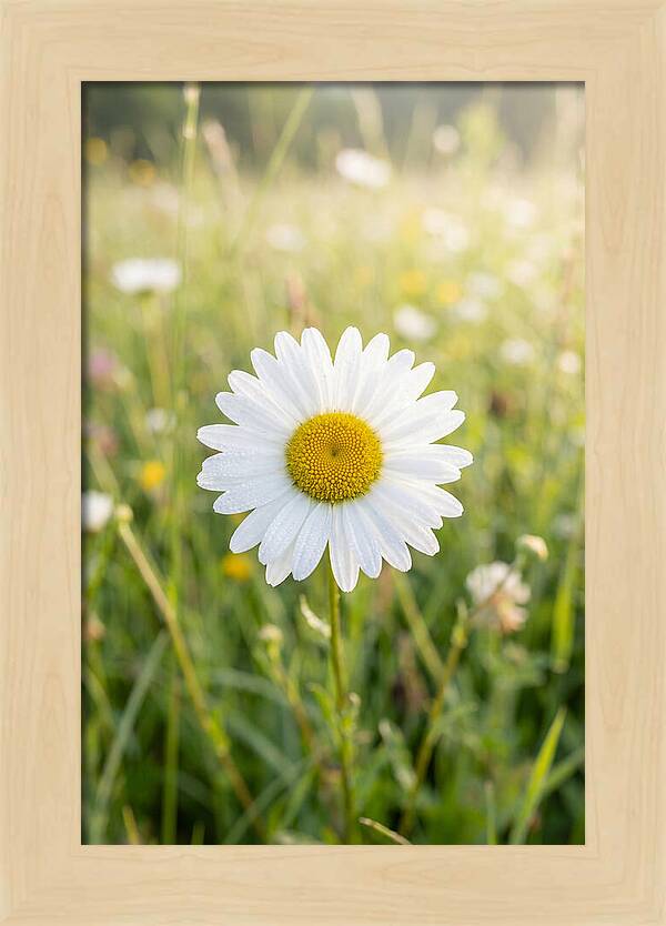 Daisy In A Sunlit Meadow