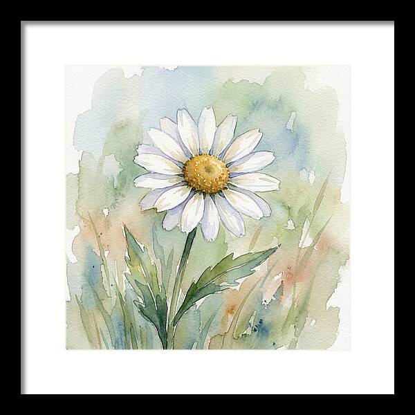 Daisy In Watercolor Bliss