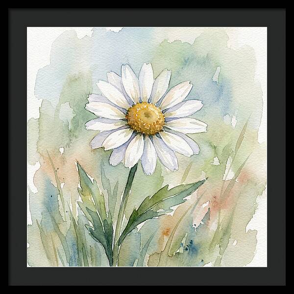 Daisy In Watercolor Bliss