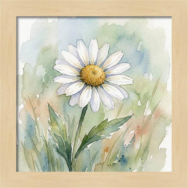 Daisy In Watercolor Bliss