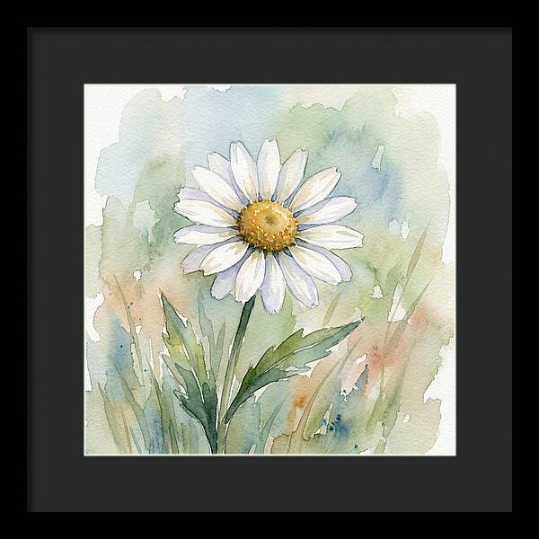 Daisy In Watercolor Bliss