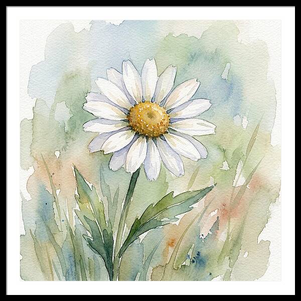 Daisy In Watercolor Bliss