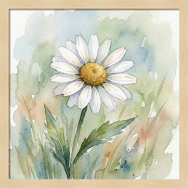 Daisy In Watercolor Bliss