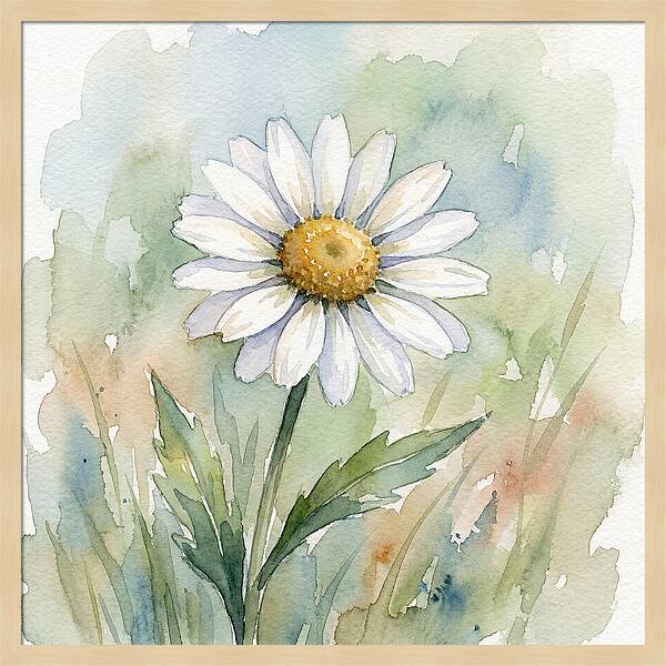 Daisy In Watercolor Bliss