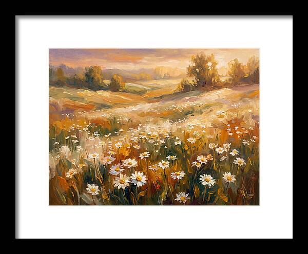 Daisy Meadow At Dusk