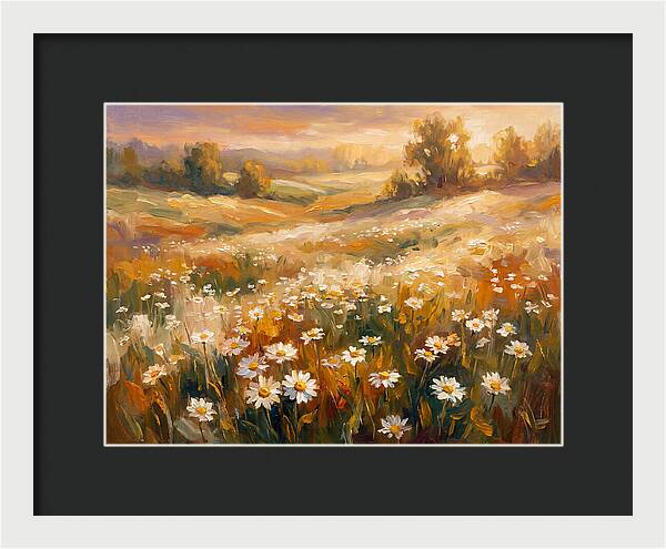 Daisy Meadow At Dusk