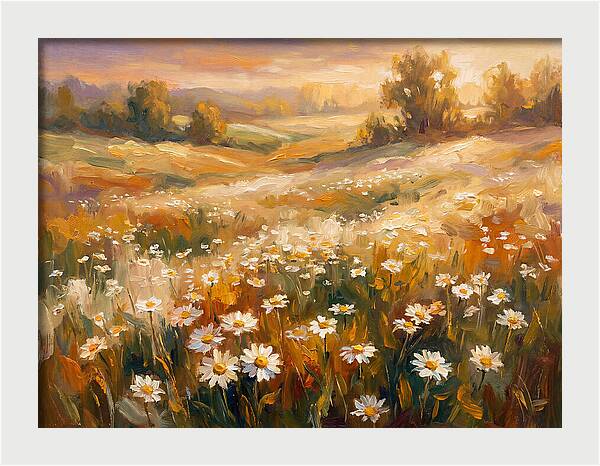 Daisy Meadow At Dusk
