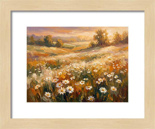Daisy Meadow At Dusk