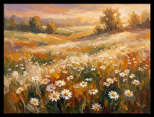 Daisy Meadow At Dusk