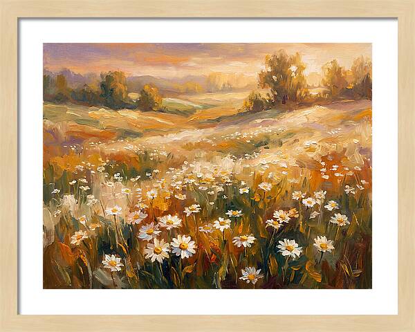 Daisy Meadow At Dusk