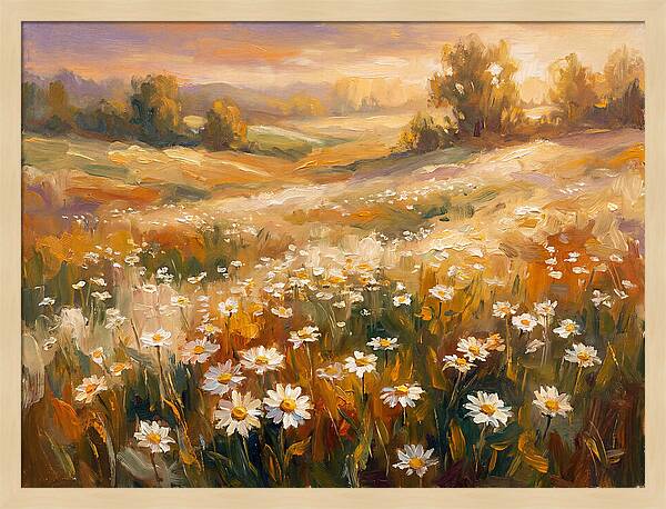 Daisy Meadow At Dusk