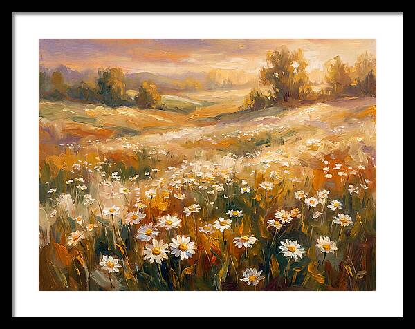 Daisy Meadow At Dusk