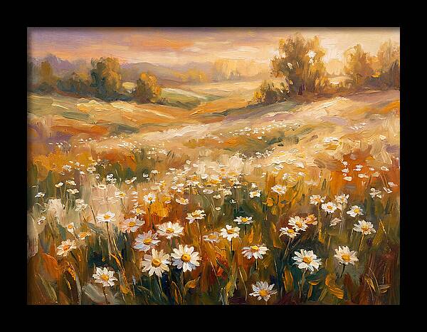 Daisy Meadow At Dusk