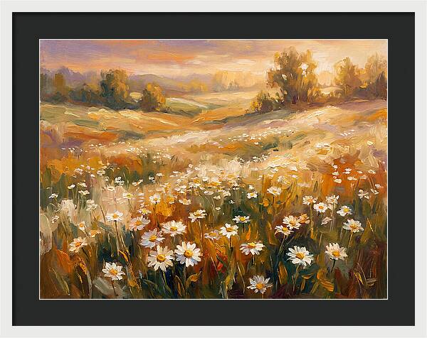Daisy Meadow At Dusk