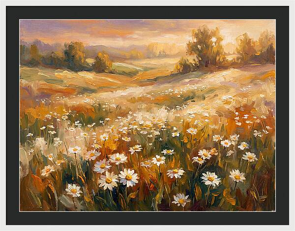 Daisy Meadow At Dusk