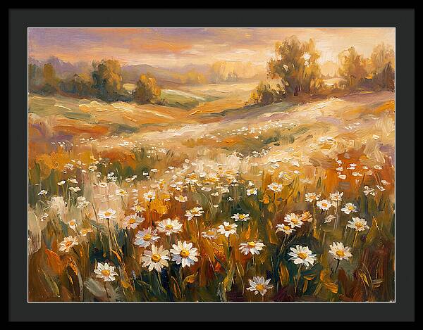 Daisy Meadow At Dusk