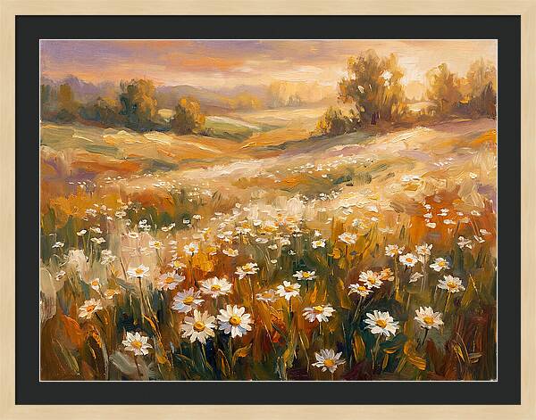 Daisy Meadow At Dusk