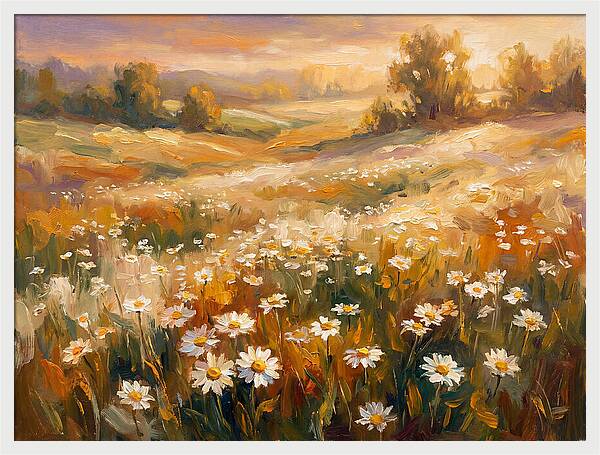 Daisy Meadow At Dusk