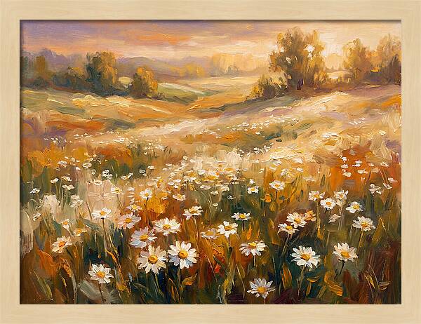 Daisy Meadow At Dusk