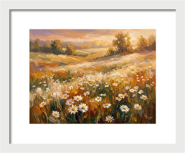 Daisy Meadow At Dusk