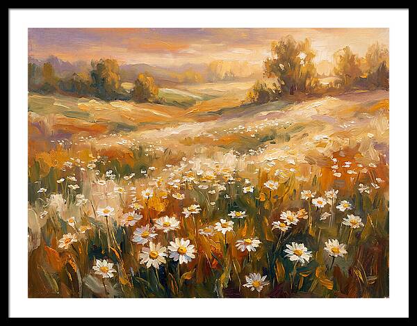 Daisy Meadow At Dusk
